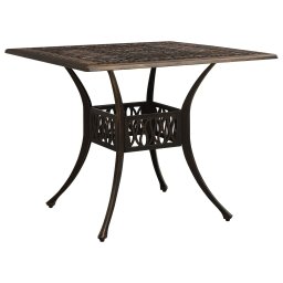 Gossi masa de gradina, bronz, 90x90x73 cm, aluminiu turnat