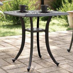 Gossi masa de gradina, negru, 53x53x53 cm, aluminiu turnat