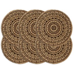 Gossi naproane, 6 buc., maro inchis, 38 cm, iuta, rotund