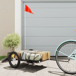 Gossi remorca de bicicleta, negru, 126x63x34 cm, fier