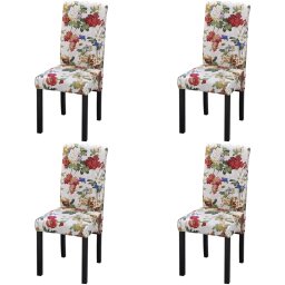 Gossi scaune de bucatarie, 4 buc., multicolor, material textil