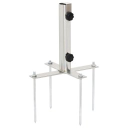 Gossi suport de umbrela cu tarusi de sol, argintiu, Ø32-38 mm, otel