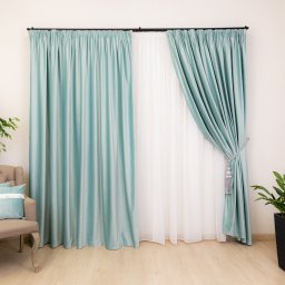 Draperie Hiko COMFY catifea ice blue, cu rejansa, 1 bucată