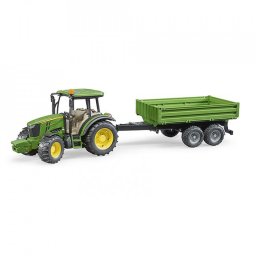 Bruder - Tractor John Deere 5115M Cu Remorca Basculabila