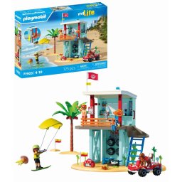Playmobil - Jucarie de rol Turnul salvamarului si vehicul de plaja