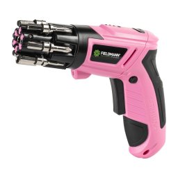 Fieldmann - Șurubelniță cu acumulator 3,6 V, 1300 mAh, roz