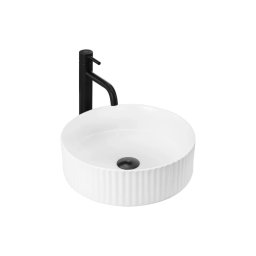 REA-U0601 - Lavoar pentru blat DELIA, 36 cm, alb lucios/imitație de piatră