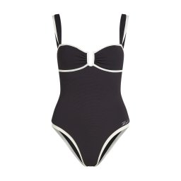 KARL LAGERFELD Costum de baie Signature Cheeky Swimsuit B2W46026 999 black