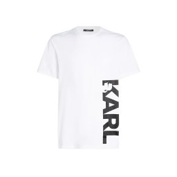 KARL LAGERFELD M T-Shirt Karl Vertical Logo A2M46038 100 white