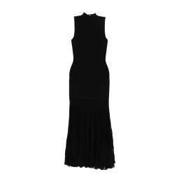 MICHAEL KORS Rochie Mock Nk Sheer Maxi MR683BSBFD 001 black