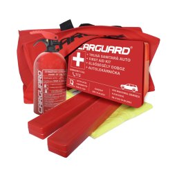 Kit siguranta auto obligatoriu RAR complet cu trusa, stingator si geanta