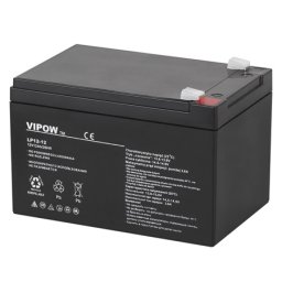 Acumulator stationar AGM VRLA Vipow 12V 12Ah, etans, pentru UPS si alarma