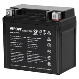 Acumulator moto Vipow 12V 5Ah, 70A pornire, terminal G3