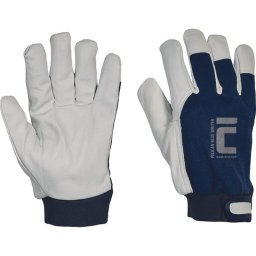 Manusi de iarna PELICAN BLUE, captusite, piele + textil, marimea 11/XXL