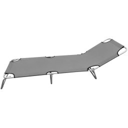Sezlong PANAMA gri pentru gradina/terasa, reglabil 3 pozitii, 188x55x27 cm