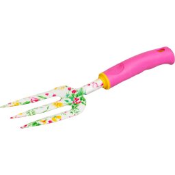 Furca de gradinarit Strend Pro Ladies Line, roz, 30x8 cm, cu flori