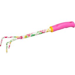 Kypritor de gradina Strend Pro Ladies Line, 3 dinti, roz floral, 41 cm