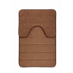 Set 2 covorase de baie maro antiderapante, super absorbante 80x50 + 50x40 cm