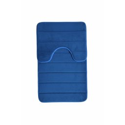 Set 2 covorase de baie albastre, antiderapante si absorbante 80x50/50x40