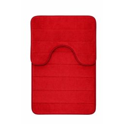 Set 2 covorase de baie rosii, antiderapante si absorbante, 80x50/50x40 cm