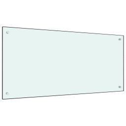 Panou antistropi de bucatarie, alb, 100x50 cm sticla securizata GartenMobel Dekor