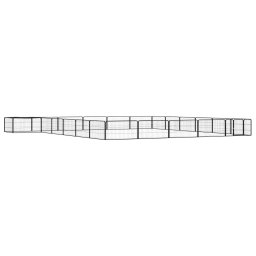 Tarc caini 24 panouri negru 100x50 cm otel vopsit electrostatic GartenMobel Dekor