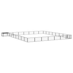 Tarc caini 32 panouri negru 100x50 cm otel vopsit electrostatic GartenMobel Dekor