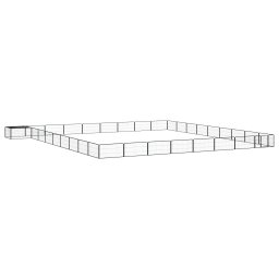 Tarc caini 36 panouri negru 100x50 cm otel vopsit electrostatic GartenMobel Dekor