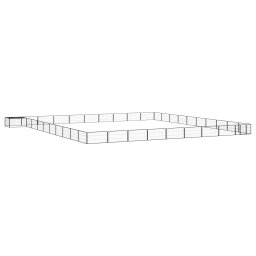 Tarc caini 40 panouri negru 100x50 cm otel vopsit electrostatic GartenMobel Dekor
