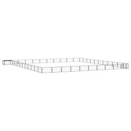 Tarc caini 44 panouri negru 100x50 cm otel vopsit electrostatic GartenMobel Dekor