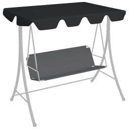 Copertina de rezerva leagan gradina, negru, 188/168x145/110cm GartenMobel Dekor