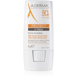 A-Derma Protect X-Trem Invisible Stick stick protector pentru zonele sensibile SPF 50+ 8 g