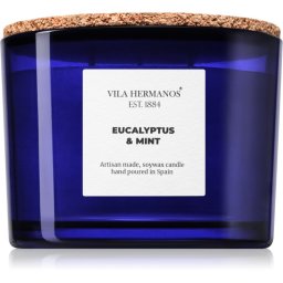 Vila Hermanos Apothecary Cobalt Blue Eucalyptus & Mint lumânare parfumată 350 g