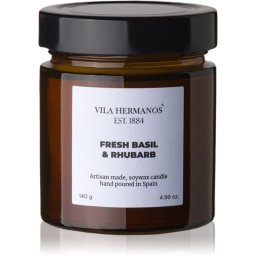 Vila Hermanos Apothecary Fresh Basil & Rhubarb lumânare parfumată 150 g