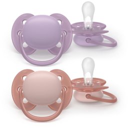 Philips Avent Ultrasoft SCF091/43 6-18 m suzetă Girl 2 buc