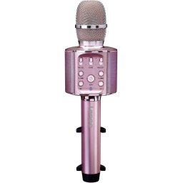Microfon Karaoke Lenco BMC-090PK Bluetooth USB Roz