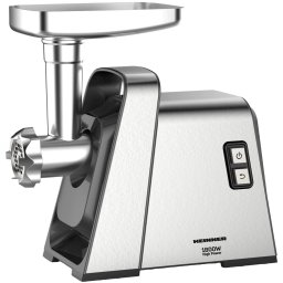 Masina de tocat Heinner HighPro 1800 MG-Y1800X, 180W, functie reverse, 3 site de taiere, accesoriu de rosii si carnati, Argintiu