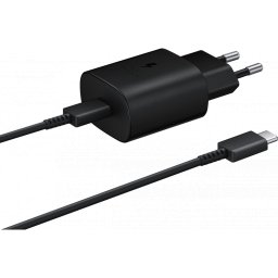 Incarcator Retea cu cablu USB-C Samsung EP-TA800B + DA705BBE, 25W, 3A, 1 x USB-C, Negru GP-PTU021SOABQ