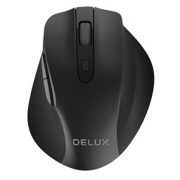 MOUSE wireless DELUX, PC sau NB, 2.4GHz, optic, 1600 dpi, butoane-scroll 6-1, Negru, "M517GX