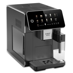 Espressor Samus Sensation, 9 bauturi automate, 15 bari, Rasnita, 1350 W, Rezervor apa 1.5 litri, Rezervor lapte 300 ml, Negru