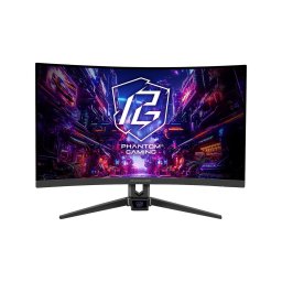 Monitor Gaming VA LED ASRock 27" PG27FRS1A, Full HD (1920 x 1080), HDMI, DisplayPort, Boxe, Ecran curbat, 280 Hz, 1 ms, Negru