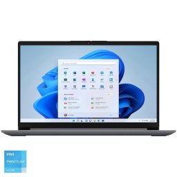 Laptop Lenovo IdeaPad 1 15IJL7, Procesor Intel® Pentium® Silver N6000, Display 15.6" Full HD (1920x1080), Memorie RAM 4GB DDR4, Capacitate 128GB eMMC, Placa video integrata Intel® UHD Graphics, Windows® 11 Home in S mode, Cloud Grey (INT Keyboard)