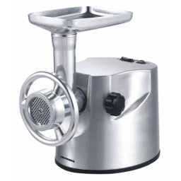 Masina de tocat Heinner PowerMix 2000 XMG-2000, 2000W, capacitate de tocare: 2kg/min, cutit din inox, 3 site de tocare metalice 0.3/0.5/0.7 cm, functie reverse, accesoriu pentru kibbe si carnati, Aluminiu