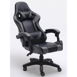 Scaun gaming TOP E SHOP, model Remus, gri, 600x280x830mm, cu suport pentru brate, cu roti de transport