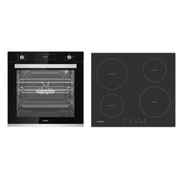Pachet Samus ONL30 Cuptor incorporabil Samus SCE828GCF3D, 80 l, 2500 W, 8 functii, Clasa A, Gatire 3D, Grill, Curatare catalitica + Plita incorporabila SAMUS PSI-64BMG10, Inductie, 4 zone de gatit, 9 trepte, 7000 W, Negru