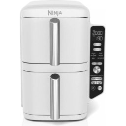 Friteuza cu aer Ninja SL400EUWH Double Stack cu 2 niveluri XL, 9,5 l, 2470 W, Gri