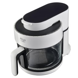 Friteuza cu aer Adler AD 6316 cu bol de sticla, 3 L, 1400 W, 8 programe, Alb-Negru