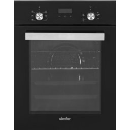 Cuptor incorporabil Simfer 4207DERSP.1, 47 L, Multifunctional, Manual, Butoane rabatabile, Inaltime 59,5 cm, Latime 45 cm, Negru