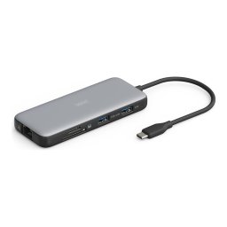 Docking Station Digitus DA-70915, USB-C, 2x HDMI 4K/60Hz, 2x USB-A 3.2 Gen 2, Gigabit Ethernet, Cititor carduri SD/MicroSD, PD 100W