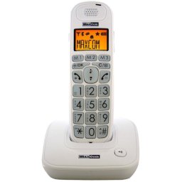 Telefon DECT Maxcom MC6800, Telefon digital fara fir, taste mari retroiluminate, Alb